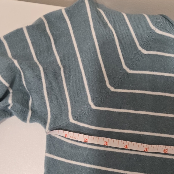 Pink Clover Teal and White Striped Top - Picture 9 of 11